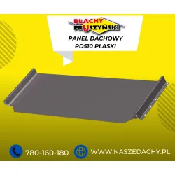 Panel dachowy Panel PD510 P-S płaski blacha na rąbek Połysk 30lat gwarancji