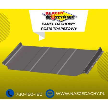 Panel dachowy PD510 T-S blacha na rąbek Połysk 30 lat gwarancji przetłocznenie