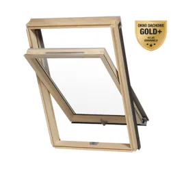 Okno dachowe obrotowe Aura Gold plus z trzyszybowym pakietem rozmiar 66x118