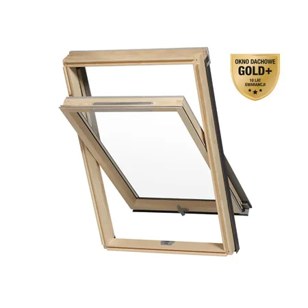 Okno dachowe obrotowe Aura Gold plus z trzyszybowym pakietem rozmiar 78x140