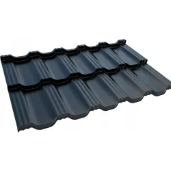 Blachodachówka Germania Simertic w powłoce Pladur Wrinkle Mat firmy Blachotrapez