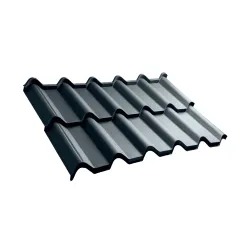 Blachodachówka modułowa Diament Plus w powłoce Aluminium STUCCO firmy Blachotrapez