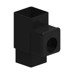Łapacz deszczówki kwadratowy 80x80 PVC firmy KROP w kolorze czarnym
