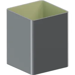 Rura kwadratowa PVC 80x80 o długości 3m firmy KROP w kolorze grafitowym