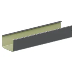 Rynna kwadratowa PVC firmy KROP &#8960; 135 dł. 3m w kolorze grafitowym