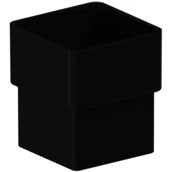 Złączka rury spustowej kwadratowej 80x80 PVC firmy KROP w kolorze czarnym