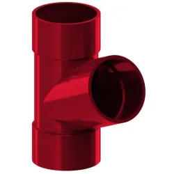 Trójnik PVC firmy KROP &#8960; 90 kolor czerwony