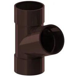 Trójnik PVC firmy KROP &#8960; 90 kolor ciemny brąz