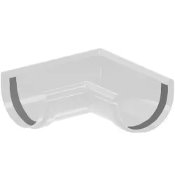 Narożnik wewnętrzny PVC firmy KROP 90°- 130 kolor biały