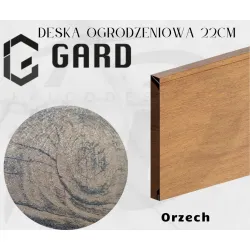 Deska ogrodzeniowa Modern o szerokości 22cm i długości do 300cm kolor orzech firmy GARD