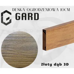 Deska ogrodzeniowa Modern o szerokości 10cm i długości do 300cm kolor złoty dąb 3D firmy GARD