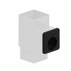 Łapacz deszczówki kwadratowy 80x80 PVC firmy KROP w kolorze białym