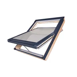 Okno obrotowe drewniane 94x118cm GREENVIEW FTP-X P50  sterowane WiFi kolor czarny