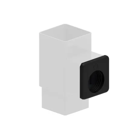 Łapacz deszczówki kwadratowy 80x80 PVC firmy KROP w kolorze białym